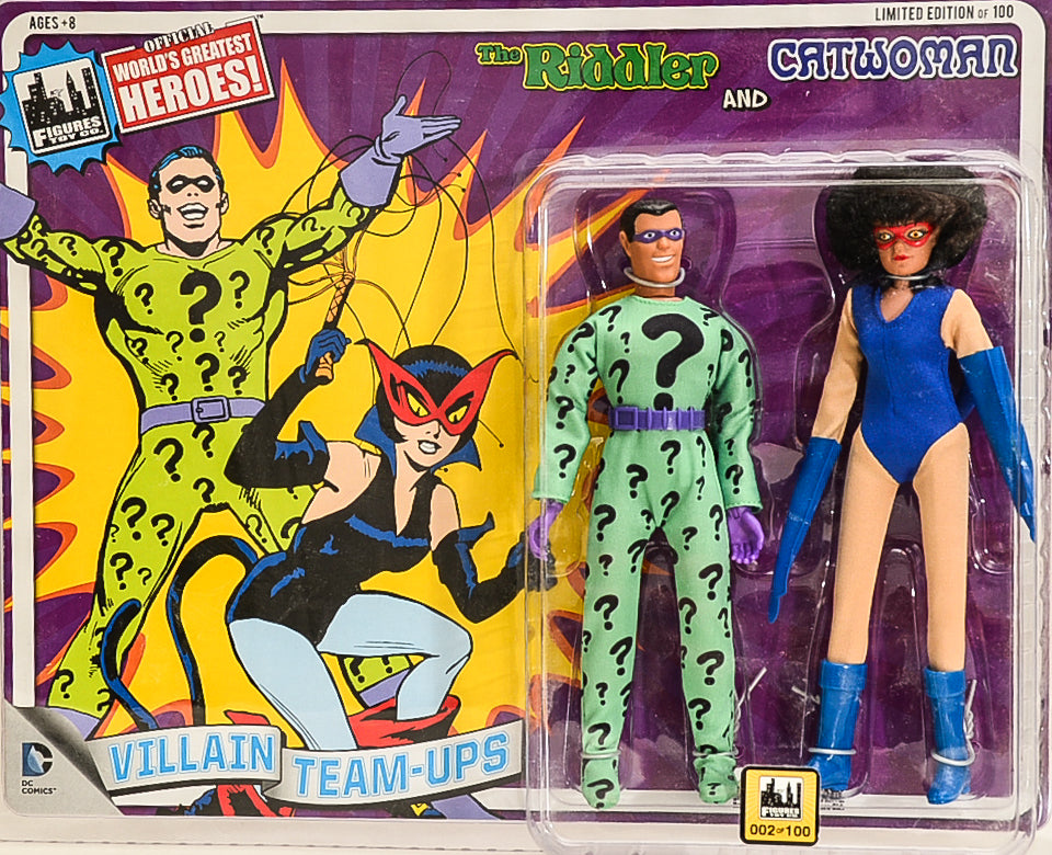 2015 DC Superhero Limited Edition Series 4 Two-Packs -  *RARE* The Riddler & Catwoman 8" Action Figures