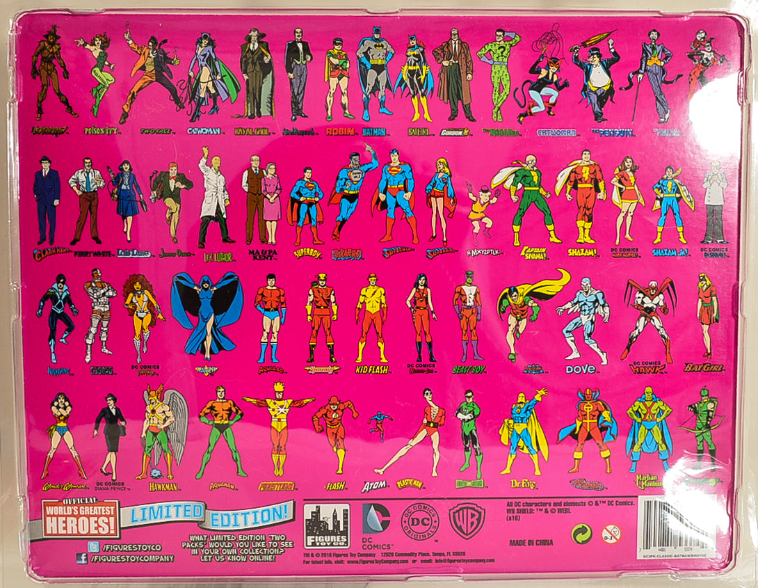2016  Figures Toy Co  World's Greatest Heroes  Batman & Bruce Wayne Limited Edition 46 of 100  Action Figure 8" Mego Retro