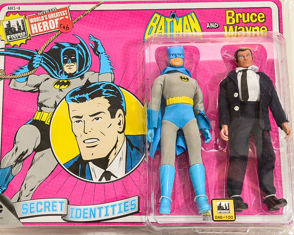 2016  Figures Toy Co  World's Greatest Heroes  Batman & Bruce Wayne Limited Edition 46 of 100  Action Figure 8" Mego Retro