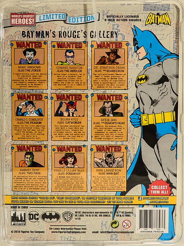2018 Figures Toy Co World's Greatest Heroes Busted! Variant Series The Penguin 8" Action Figure