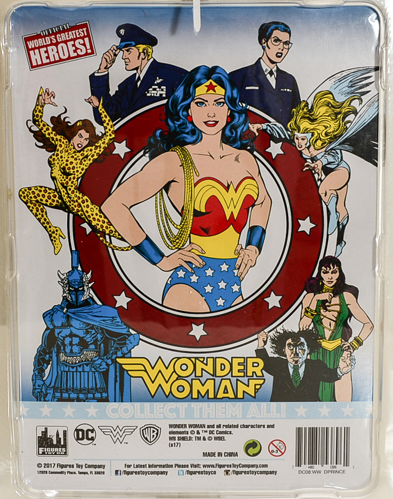 2017 Figures Toy Co DC Comics Series 2 Diana Prince Action Figure 8" Mego Retro