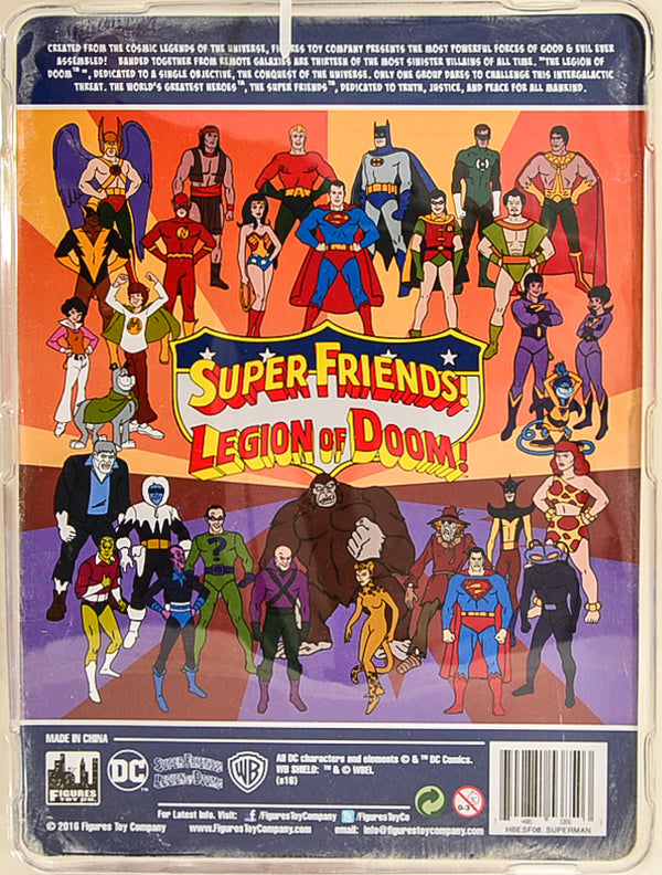 2016 Figures Toy Co Super Friends Evil Superman 8" Mego Retro Action Figure