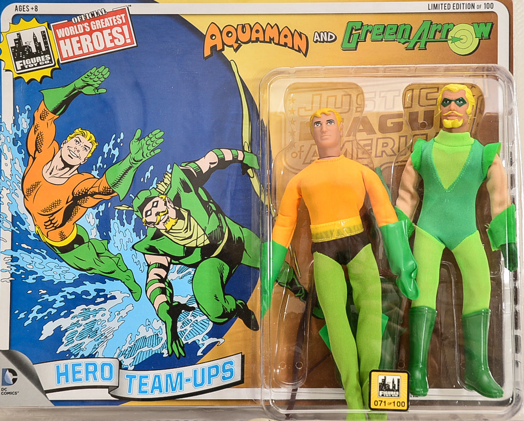 2014 DC Comics Series 1 Hero Team-ups Two Pack - Aquaman and Green Arrow  Limited Edition Action Figures