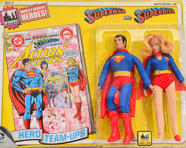 2014 DC Comics Series 1 Hero Team-ups Two Pack - Superman and Supergirl  Limited Edition Action Figures