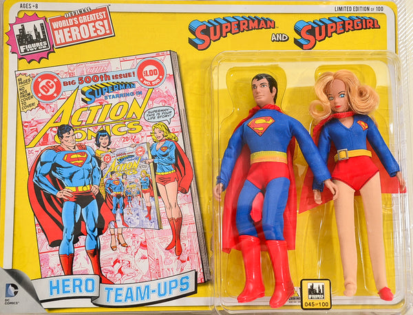 2014 DC Comics Series 1 Hero Team-ups Two Pack - Superman and Supergirl  Limited Edition Action Figures