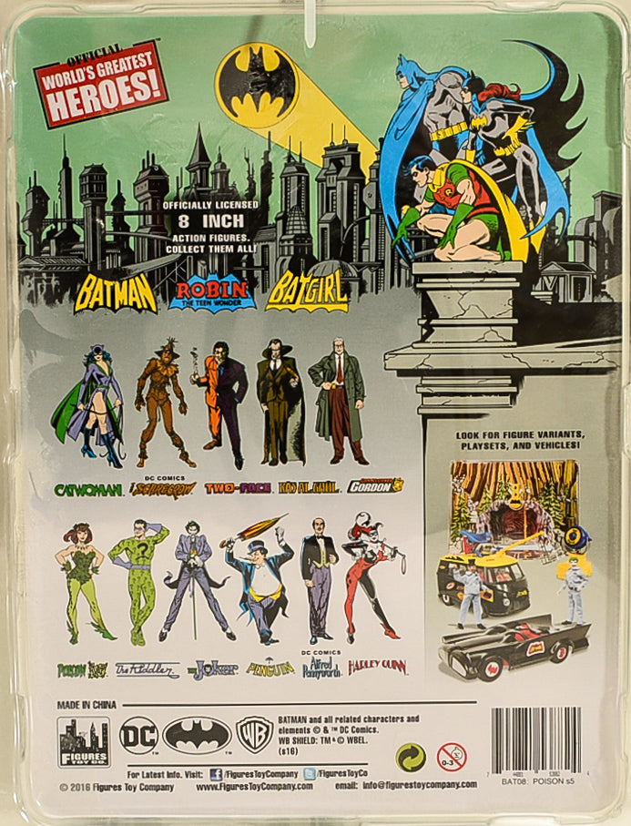 2016 Figures Toy Co Poison Ivy Series 5  8" Mego Retro Action Figure