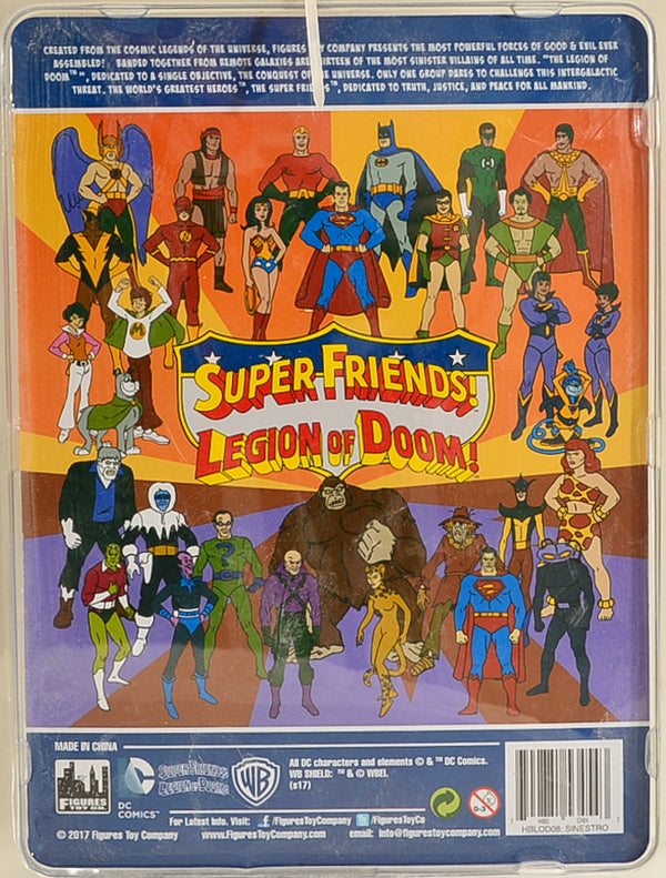 2017 Figures Toy Co Super Friends! Sinestro 8" Mego Retro Action Figure
