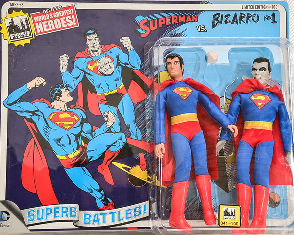 2015 DC Comics Superb Battles Two-Pack Series 3 Superman VS Bizarro Limited Edition Action Figures