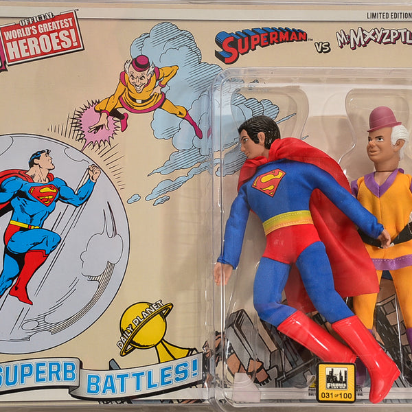 2015 DC Comics Superb Battles Two-Pack Series 3 Superman VS Mr Mxyzptlk Limited Edition Action Figures