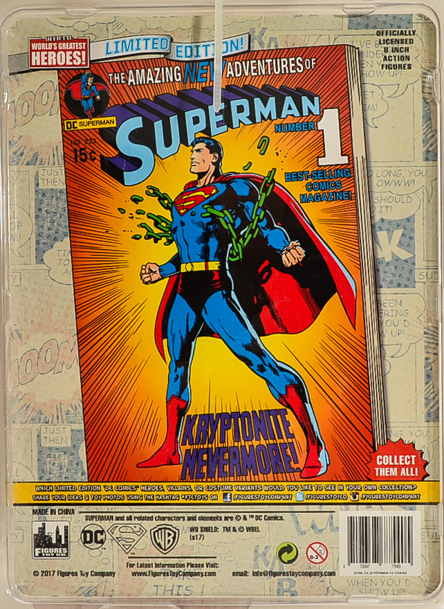 2017 Figures Toy Co World's Greatest Heroes Superman 8" Limited Edition of 500 Action Figure
