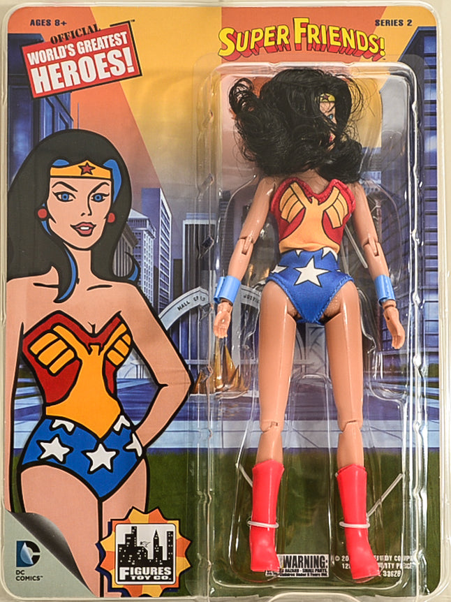 2016 Figures Toy Co Super Friends Universe of Evil Wonder Woman 8" Mego Retro Action Figure