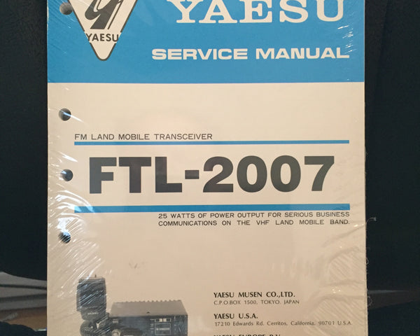 Yaesu FTL-2007 Service Manual
