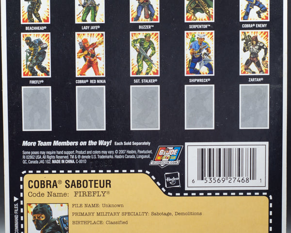 2008 GI Joe Firefly Cobra Saboteur 3.75" - Action Figure