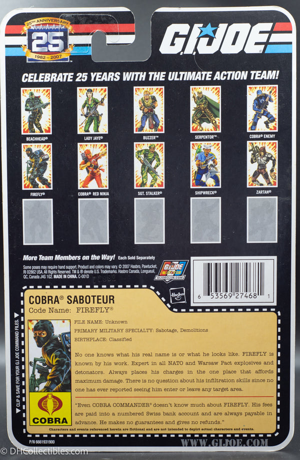 2008 GI Joe Firefly Cobra Saboteur 3.75" - Action Figure
