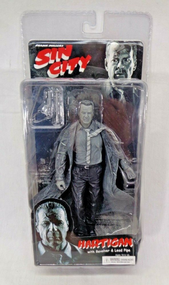 2005 NECA Sin City Series 1 John Hartigan Black and White Variant - Action Figure