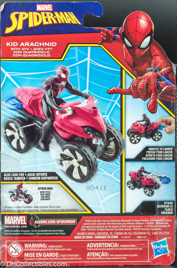 2017 Marvel Spider-Man Blast N’ Go Racer Kid Arachnid with ATV - Action Figure