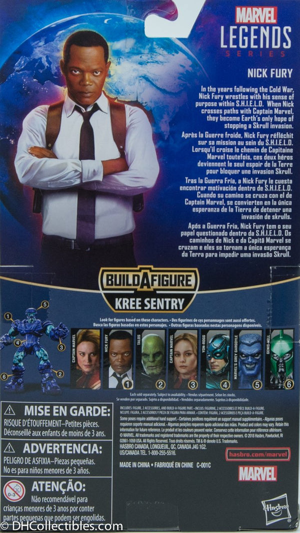 2018 Hasbro Captain Marvel Legends Series Nick Fury BAF Kree Sentry Action Figure