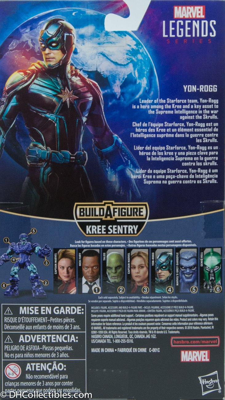 2018 Hasbro Captain Marvel Legends Series Yon-Rogg BAF Kree Sentry Action Figure