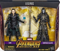 2018 Hasbro Marvel Legends Infinity War Loki & Corvus Glaive Action Figures