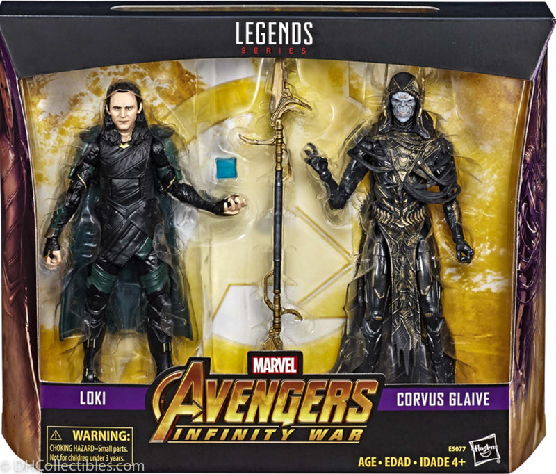 2018 Hasbro Marvel Legends Infinity War Loki & Corvus Glaive Action Figures