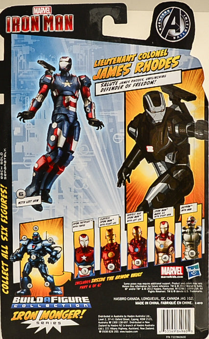 2012 Marvel Iron Man Lieutenant Col James Rhodes Action Figure BAF Iron Monger