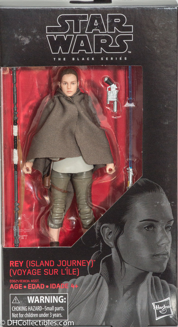 2018 Hasbro Star Wars Black Series Wave 18 Rey (Island Journey) 6 Inch ...