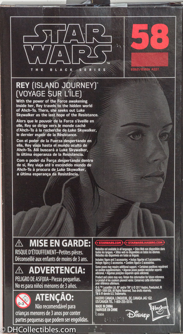 2018 Hasbro Star Wars Black Series Rey (Island Journey) 6 Inch Action Figure