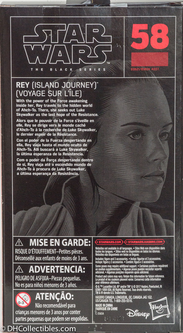 2018 Hasbro Star Wars Black Series Rey (Island Journey) 6 Inch Action Figure