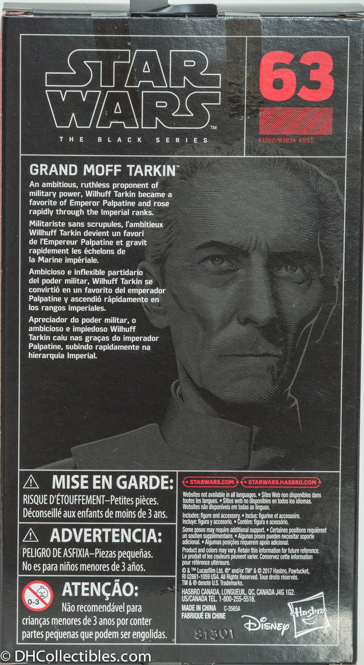 2018 Hasbro Star Wars Black Series Grand Moff Tarkin 6 Inch Action Figure