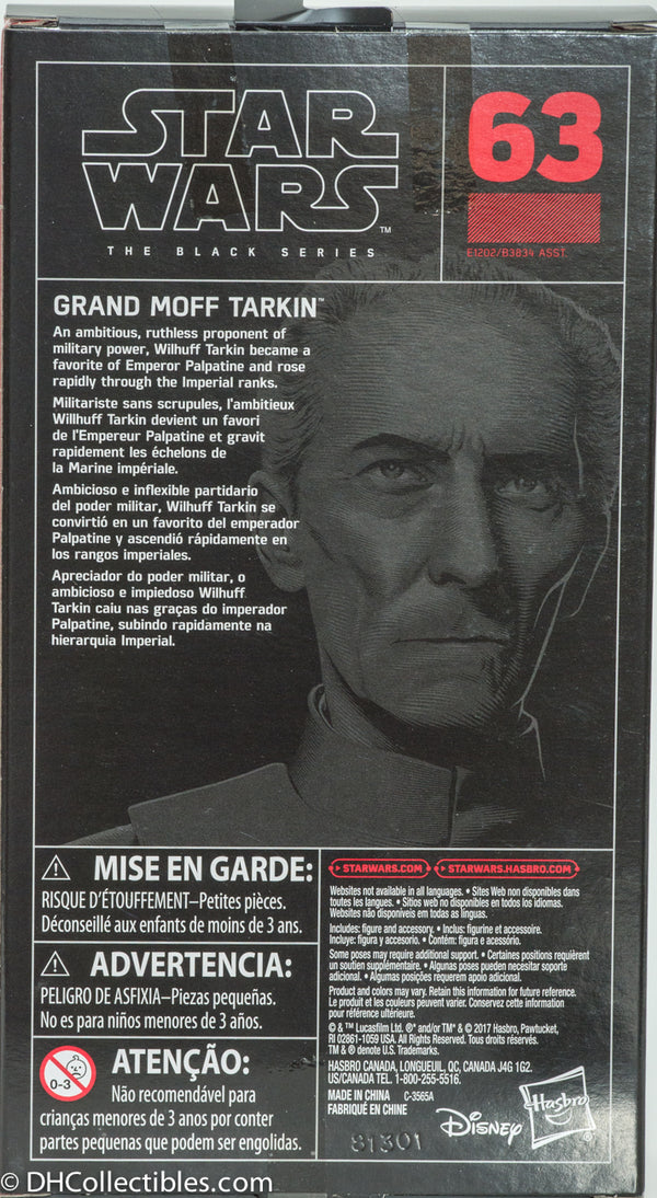 2018 Hasbro Star Wars Black Series Grand Moff Tarkin 6 Inch Action Figure