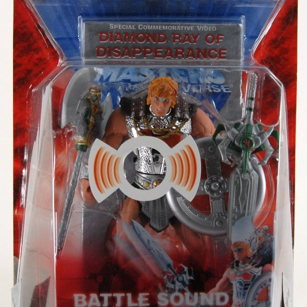 2001 Masters of the Universe Battle Sound He-Man with Dragon Invasion Video -  Action Figure