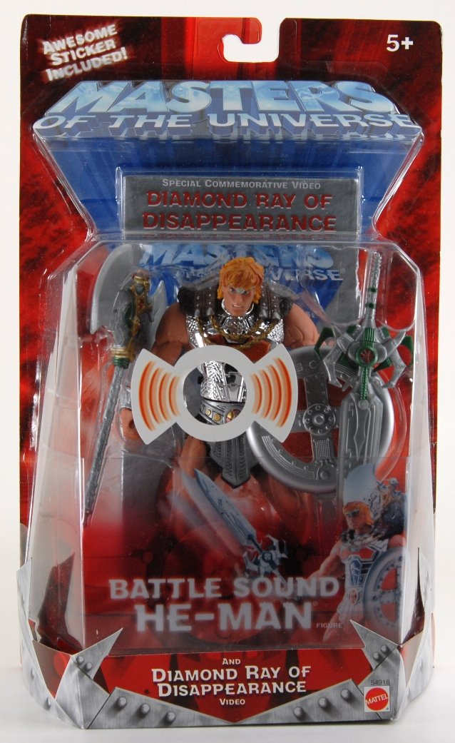 2001 Masters of the Universe Battle Sound He-Man with Dragon Invasion Video -  Action Figure