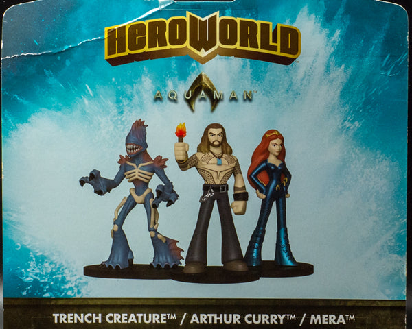 2018 Funko DC Hero World Series 8 Trench Creature, Arthur Curry & Mera Exclusive 4-Inch Vinyl Figure 3-Pack