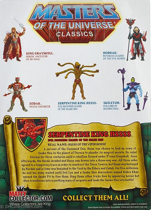 2015 Masters of the Universe Classics Serpentine King Hssss Action Figure
