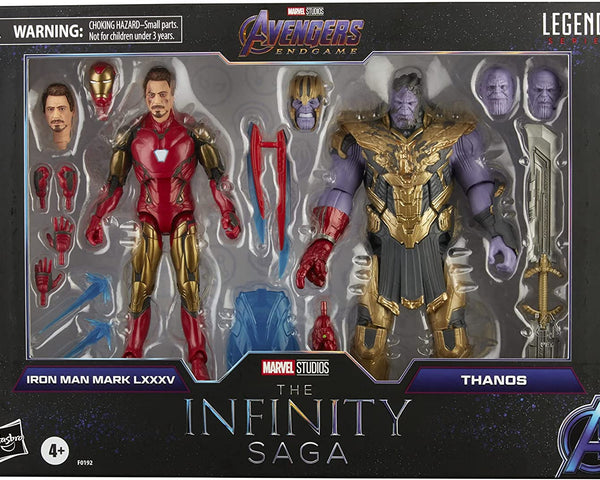 2021 Marvel Infinity Saga Iron Man Mark LXXXV / Thanos Action Figure Set