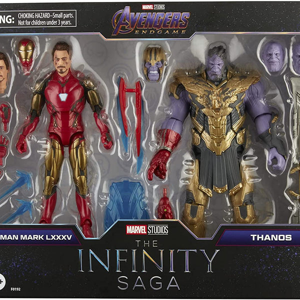 2021 Marvel Infinity Saga Iron Man Mark LXXXV / Thanos Action Figure Set