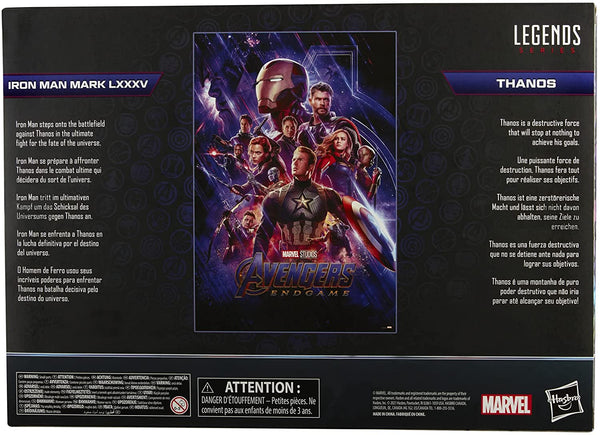 2021 Marvel Infinity Saga Iron Man Mark LXXXV / Thanos Action Figure Set