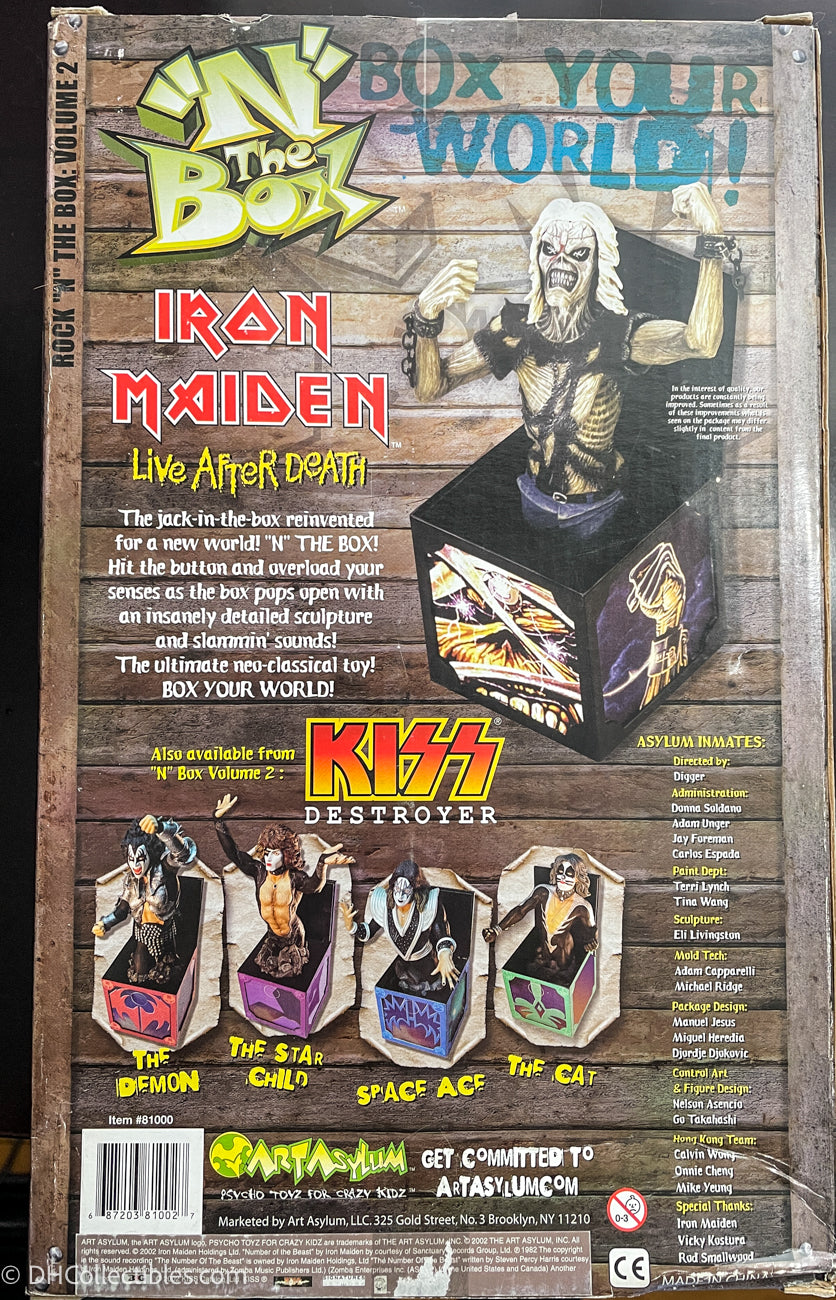 2002 Art Asylum Iron Maiden Live After Death Jack in the Box