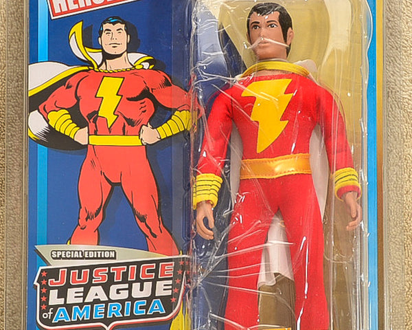 Figures Toy Co  World's Greatest Heroes  - JLA Series 1 Special Edition Shazam Action Figure 8" Mego Retro