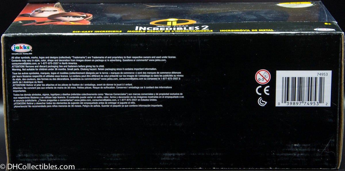 2018 Jakks The Incredibles 2 Mr. Incredibles Diecast Super Car 1/24 Scale