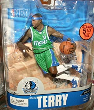 2007 NBA Dallas Mavericks Sports Picks Series 13 Jason Terry Green Outfit- Action Figure