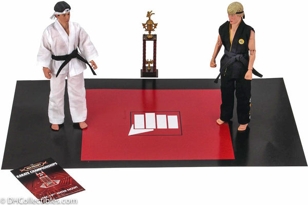 2019 KARATE KID 1984 ALL-VALLEY KARATE CHAMPIONSHIPS TOURNAMENT CLOTH 8-INCH ACTION FIGURE 2-PACK