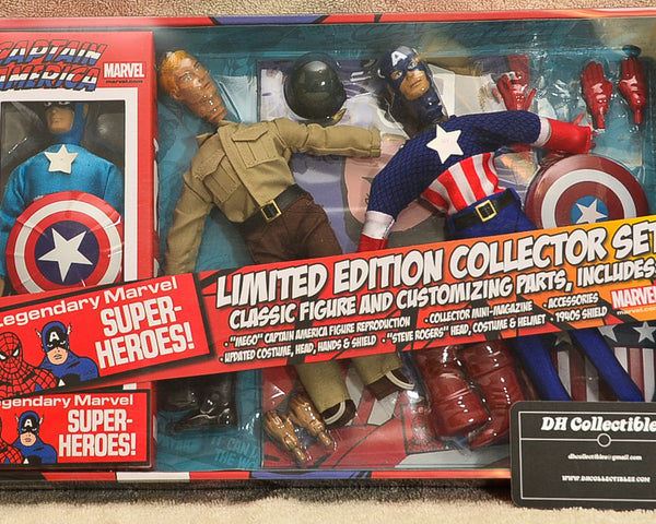 Marvel Limited Edition Collector Set Captain America - Action Figure 8" Mego Retro 