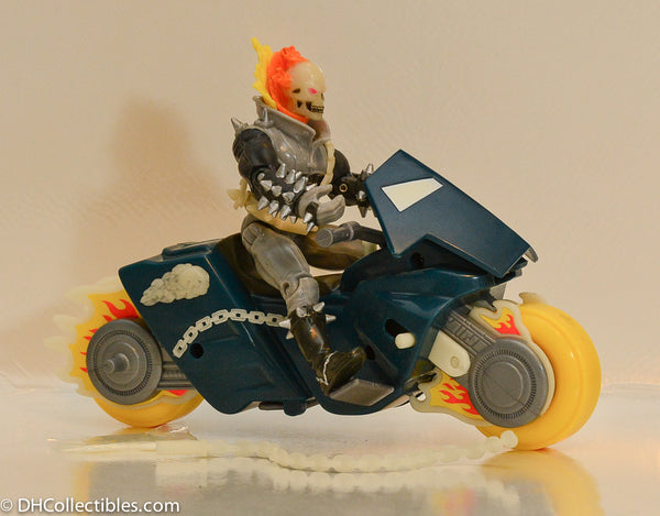1995 Toybiz Ghost Rider with Glow in the Dark Motorcycle Action Figure - Loose