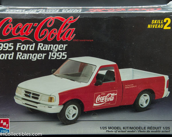 1995 AMT ERTL Ford Ranger Pickup Coca-Cola 1:25 Scale Model Kit - Rare & Vintage!