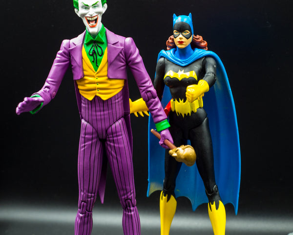 2003 DC Direct Classic Silver Age The Joker and Batgirl Deluxe Action Figure Set - Loose