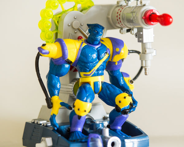 1997 Toy Biz X-Men Beast with Motorized Deep Space Cosmic Blaster-  Loose