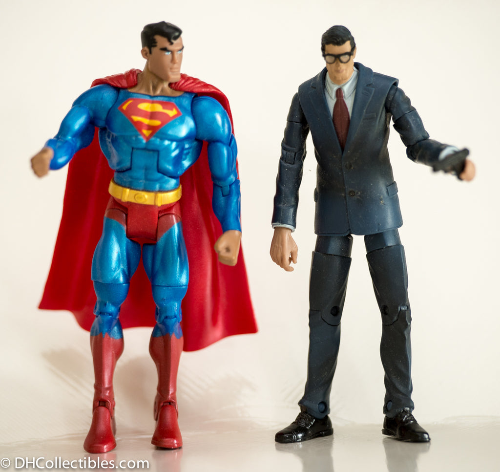 2006 DC Super Heroes Clark Kent & Superman Action Figure - Loose