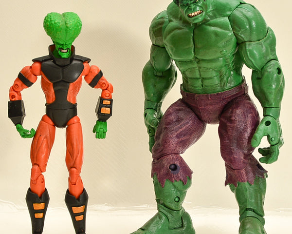 2006 Marvel Legends Face Off Series 1 Action Figure Twin Pack Hulk vs Leader - Loose