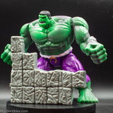 1996 Toybiz The Incredible Rampaging Hulk Action Figure w/Collapsing Brick Wall - Action Figure - Loose
